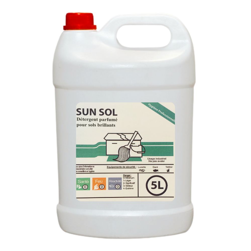 Détergent sol parfumé SUNSOL 5Kg pour nettoyage et brillance