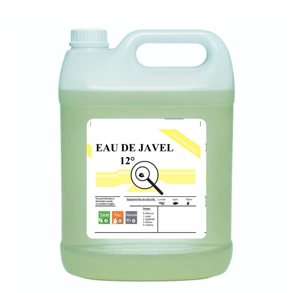 Bidon Eau de Javel 12 degrés 5Kg désinfectant bactéricide